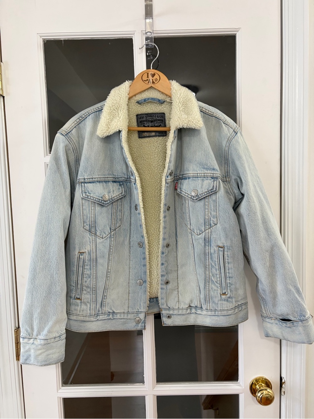 Levi’s Jacquard by Google Sherpa Lined  Denim Jacket - size M
